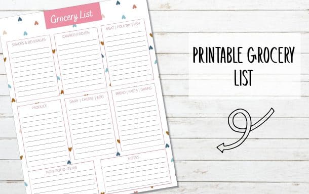 Printable Grocery List - My Printable Home
