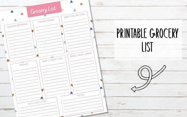 Printable Grocery List