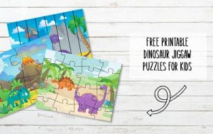 Printable Dinosaur Jigsaw Puzzles for Kids
