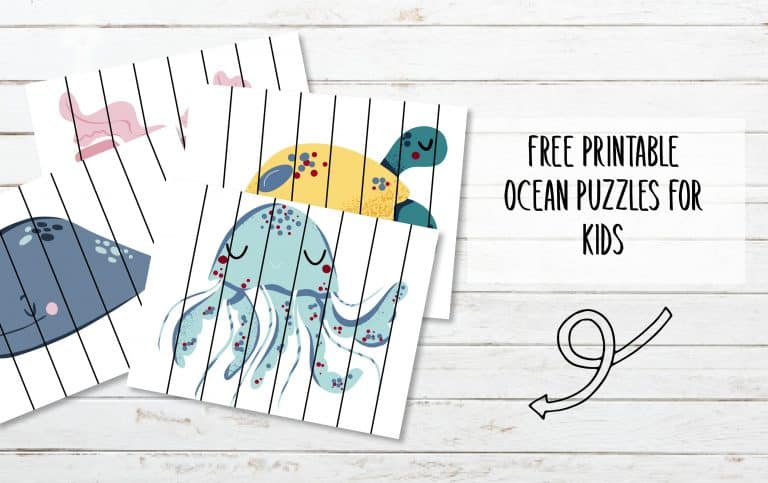 FREE Printable Ocean Puzzles for Kids