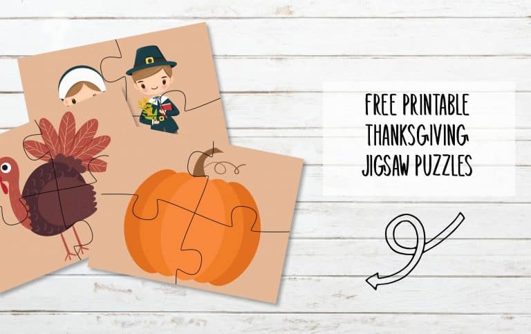 FREE Printable Thanksgiving Kids Puzzles