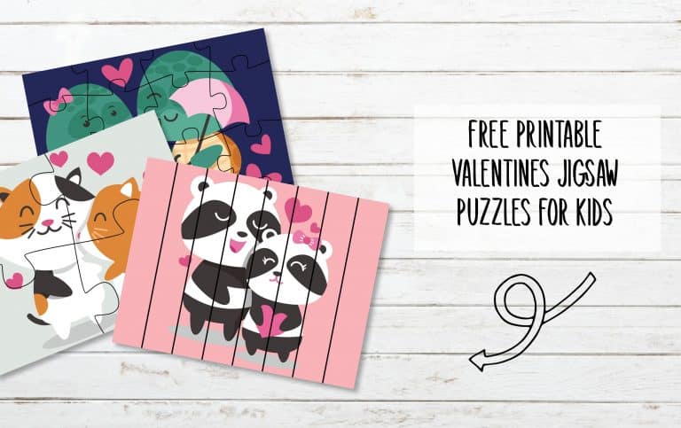 FREE Printable Valentine’s Jigsaw Puzzles for Kids