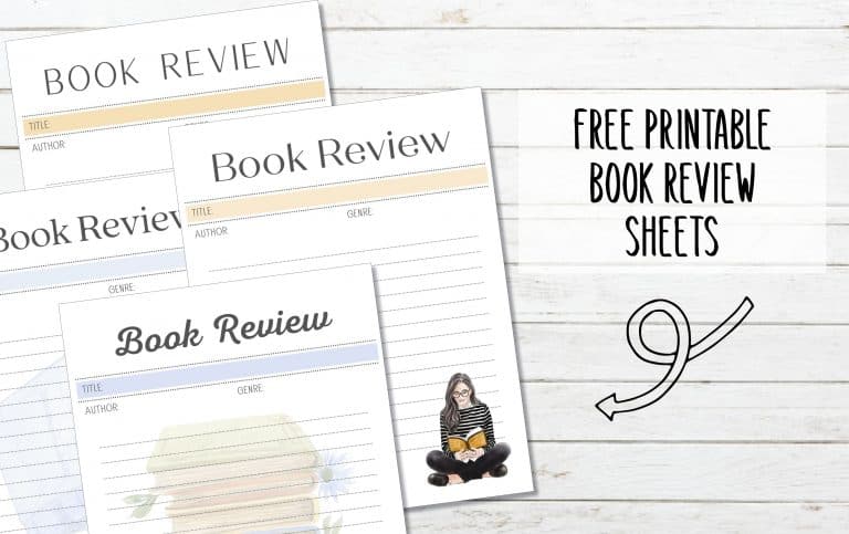 4 FREE Printable Book Review Worksheets