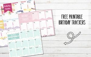 FREE Printable Birthday Tracker