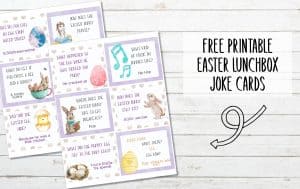 FREE Printable Easter Lunchbox Notes Jokes