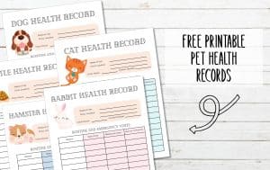 FREE Printable Pet Health Record