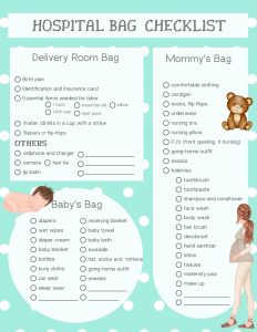 4 FREE Printable Hospital Bag Checklists My Printable Home