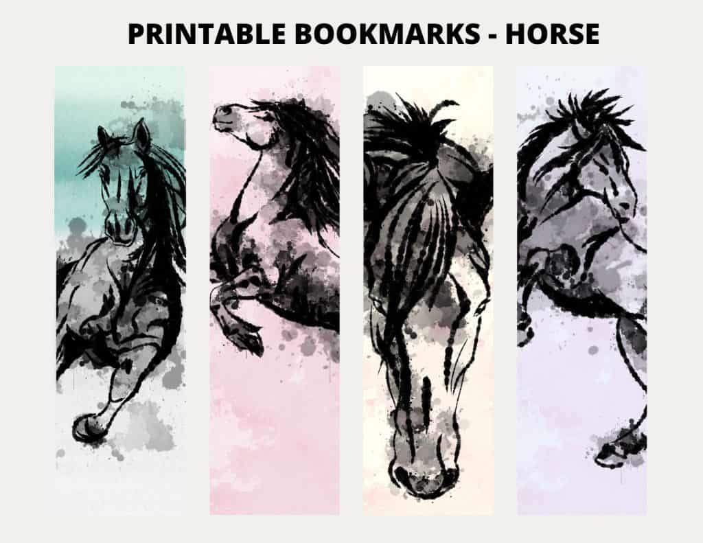 Printable Horse Bookmarks