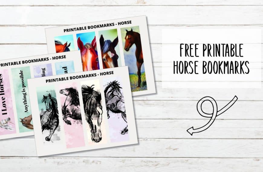 FREE Printable Horse Bookmarks
