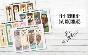 Printable Owl Bookmarks