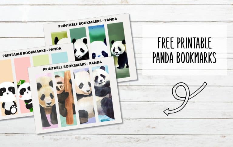 FREE Printable Panda Bookmarks