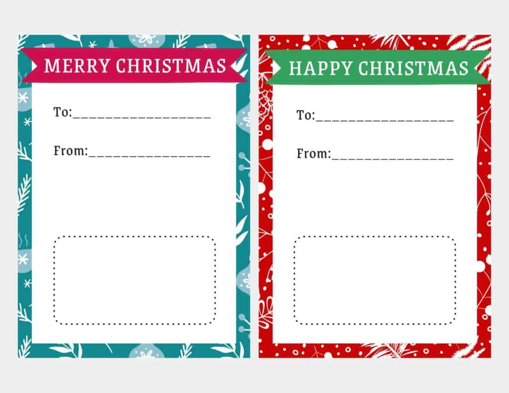 FREE Printable Christmas Gift Card Holders