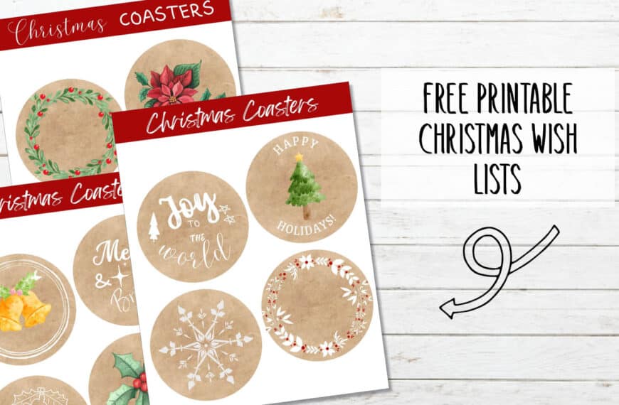 Printable Christmas Coasters