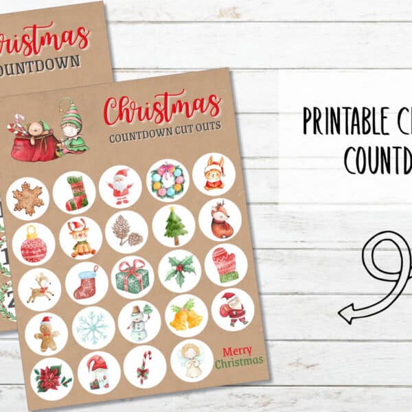 Printable Christmas Countdown pages