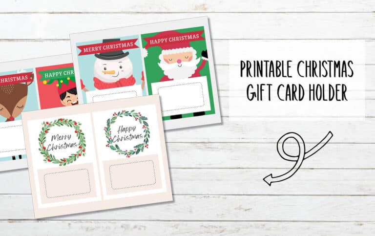7 FREE Printable Christmas Gift Card Holders