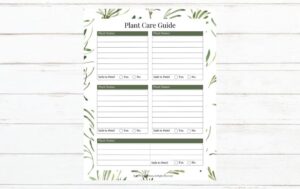FREE Printable Plant Care Guide